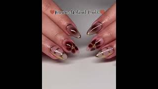 🤎 Brown Abstract Nails 🤎