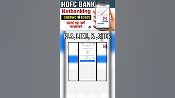 Hdfc bank netbanking password reset #hdfcbank #banking #shamserahmad
