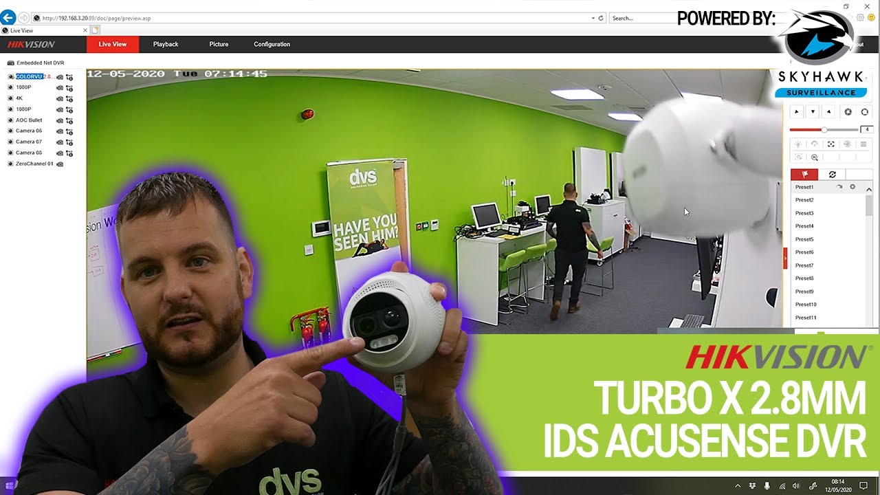 Hikvision ColorVu Turbo X Camera & IDS Acusense DVR - YouTube