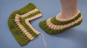 The simplest knitted slippers - even a beginner can handle it!