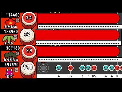 【太鼓の達人 iOS】ウルトラマンタロウ【全難易度同時再生】