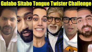 Varun Dhawan, Amitabh Bachchan, Karan, Taapsee Do The Tongue Twister Challenge | Gulaabo Sitabo