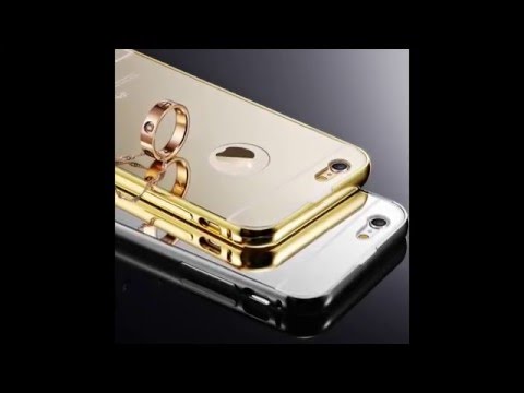 For Apple iPhone 5 5S 5C Luxury Mirror Case Gold Plating  Metal Frame Back Cover