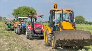 JCB 3dx Xpert Loading Mud Trolley | New Holland 3630 | John deere Tractor | 4wd Mahindra Arjun NOVO