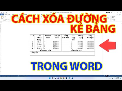 Video: Làm cách nào để xóa định dạng bảng trong Word 2013?