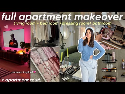 FULL APARTMENT MAKEOVER + TOUR🏙️🛁💌|أخييررا ساليت الرحيل و قاديت الدار الجديدة كلها 🥹FINAL EPISODE🏠🛏️