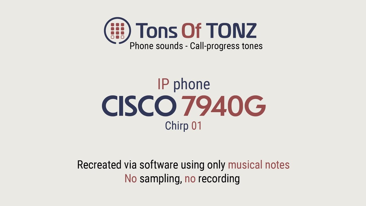 Ringtones. IP phone Cisco 7940G series. Chirp 1. Phone sounds. SFX. 1
