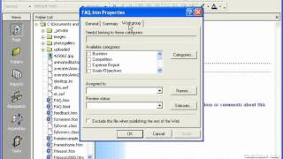 FrontPage Tutorial Excluding Pages from Publishing Microsoft Training Lesson 9.4