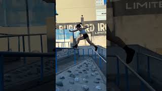 Speed parkour run @ Iron Works in Vancouver, British Columbia 🇨🇦 ft. Jess Chan (11.23 sec)