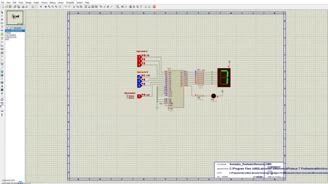 Sumador Restador De 3 Bits Con Memoria Youtube