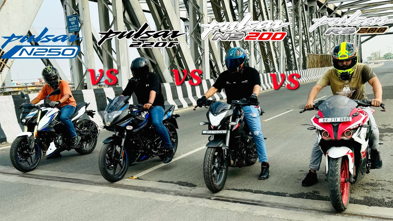 2024 Pulsar N250 Vs Pulsar 220 Vs Pulsar Ns200 Vs Pulsar Rs200 Race ...