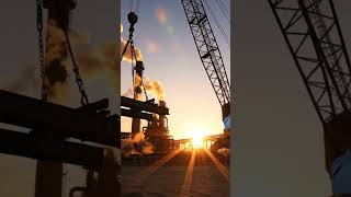 Metterial lifting in morning time.#industrialzone #cementfactory #machine #itifitter #febrication