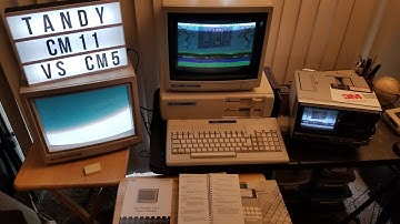 Tandy 1000 monitor comparison and MODE commands for text. CM-11 vs CM-5 #SepTandy #SepTandy2021