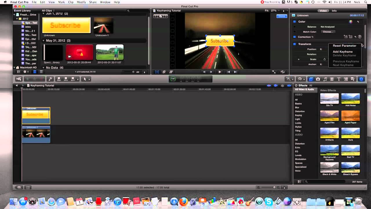 How to Do Keyframing Animation In Final Cut Pro X - YouTube