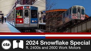 CTA 'L' - 2024 IRM Snowflake Special ❄️ (ft. 2400s and 2600 series Work Motors)