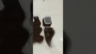 16&quot;  Natural Wavy Weft Hair 3 Packs &amp; 4&quot; x 4&quot; Lace  16&quot; Closure $ 326