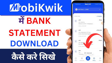 How to Download Bank Statement in Mobikwik | Mobikwik me Bank Statement Kaise Download Kare
