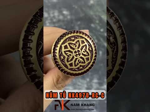 Núm tay nắm tủ hoa đồng cổ điển NK497D-RC-C
