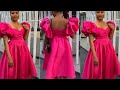 How  to SEW BASQUE CORSET GOWN with PUFF  SLEEVES