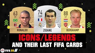 FIFA 20 | ICONS AND THEIR LAST FIFA CARDS! 😱🔥| ZIDANE, RONALDO, BERGKAMP... etc