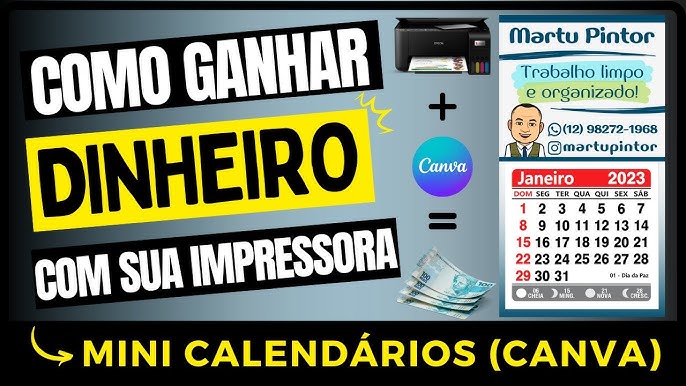 Como baixar calendário de 2023 com feriados para imprimir no Canva