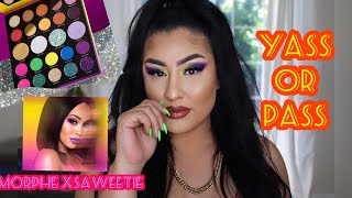 MORPHE X SAWEETIE 24A ARTIST PASS PALETTE FULL REVIEW AND TUTORIAL | Alma Rivera |