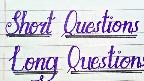 How to write short & long questions in stylish writing |  with marker 605 | cursive writing