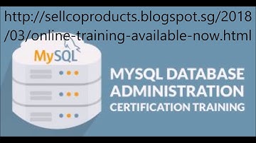 MySQL DBA Certification Online Training Available Now