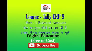 Tally ERP 9  Tutorial Part 1 in Hindi HD