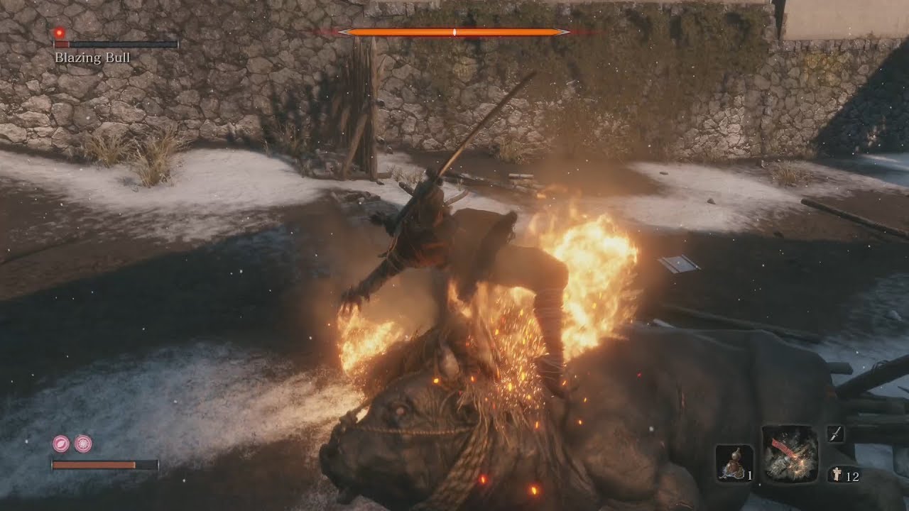 Sekiro Shadows Die Twice Blazing Bull Boss Fight 3 YouTube