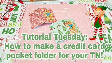 Tutorial Tuesday | How to make a credit card pocket folder for your TN | Planning With Eli
