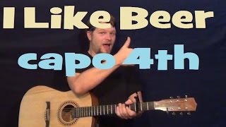 I Like Beer (Tom T Hall) Easy Guitar Lesson How to Play Tutorial Capo 4th
