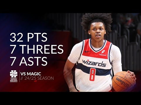 Bub Carrington 32 pts 7 threes 7 asts vs Magic 24/25 season