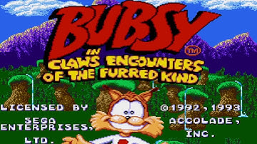 Bubsy in: Claws Encounters of the Furred Kind (Sega Genesis) - Full Longplay