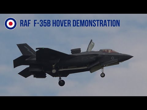 RAF F-35B Lightning Hover Demonstration (STOVL) [4K]