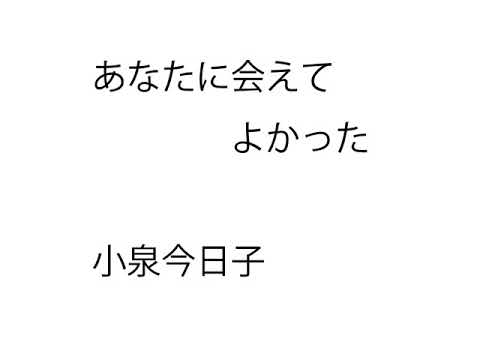 (一人カラオケ)小泉今日子-あなたに会えてよかった-