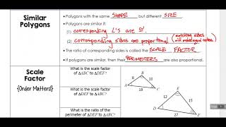 Similarity Day 2 - Similar Polygons and Scale Factor #1