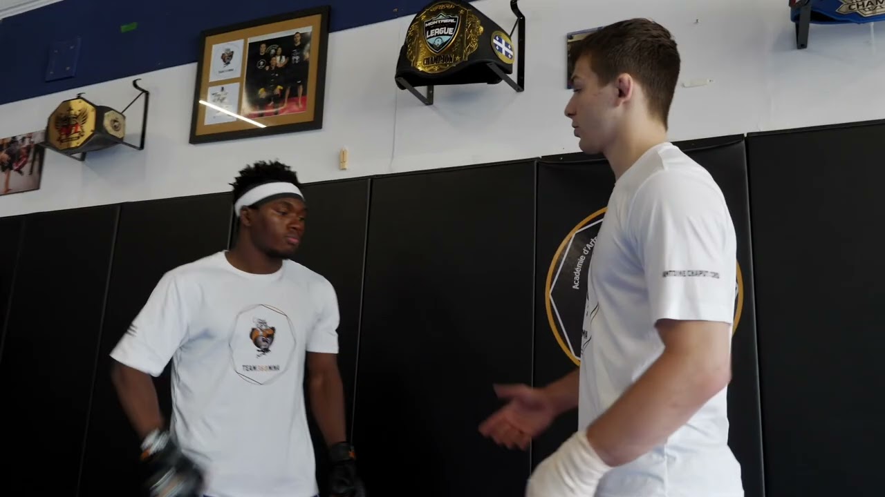 Professional mma fighters with team360mma on south shore of Montreal, Antoine Chaput and Dakota Hope