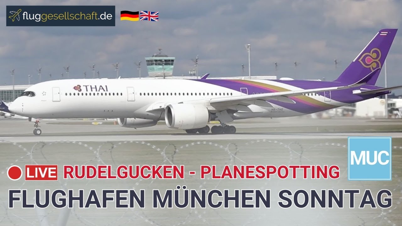 🌤️ München Airport Planespotting LIVE ✈️ 08L Nordbahn |Pfingstmontag