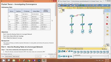 5.2.1.6 Packet Tracer - Investigating Convergence