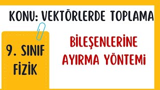 Vektörlerde Toplama Bi̇leşenleri̇ne Ayirma Yöntemi̇ 9. Sınıf Fizik Konu Anlatım