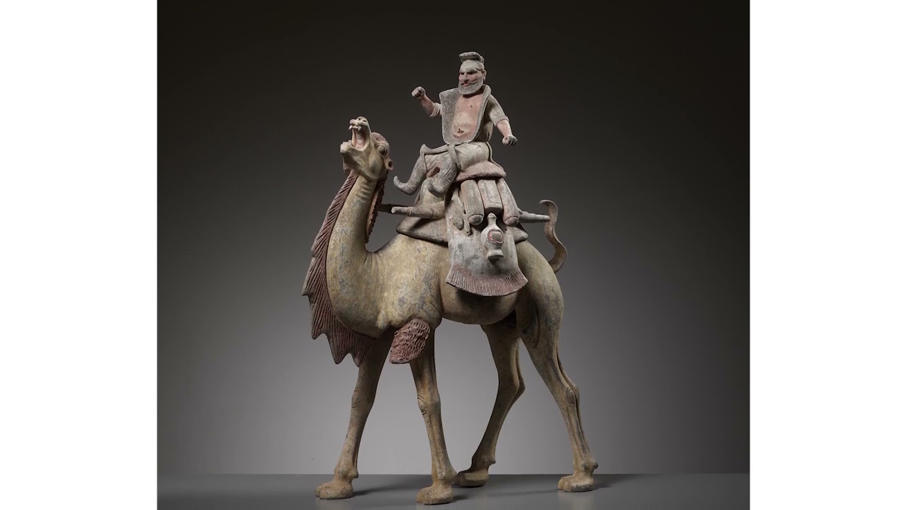 Lot 69 - A MASSIVE PAINTED POTTERY FIGURE OF A