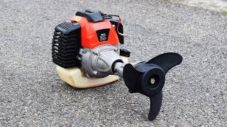 Trimmer Boat Motor - Homemade