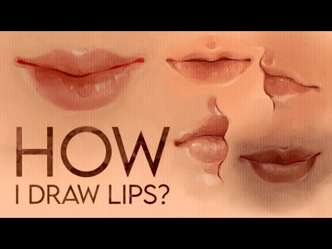 How I draw and stylize lips using Procreate App ( Brushes link + Techniques )