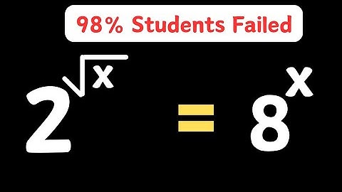Olympiad Maths | Solve 2^√x = 8^x #maths #education #mathproblems