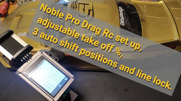 Flysky Noble Pro Drag Rc set up, adjustable take off %, 3 auto shift positions and trans lock.