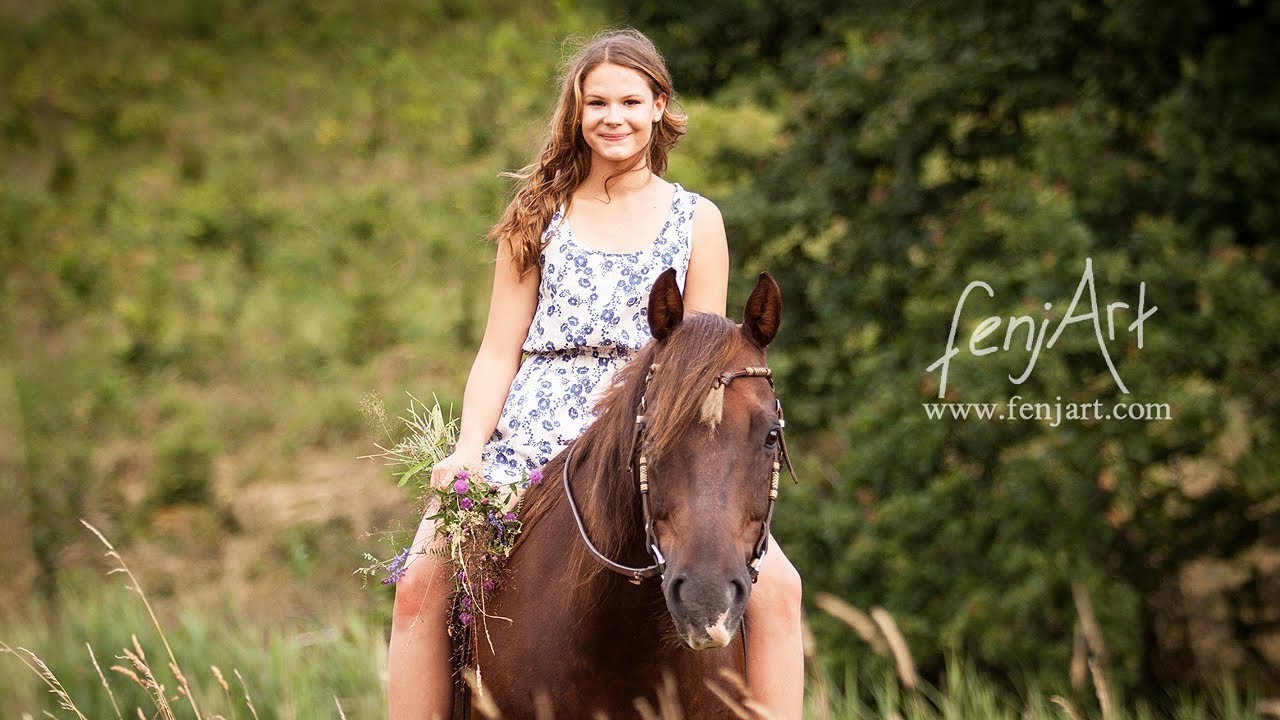 Romantik auf der Weide, Jana und Lancelot- Pferdeshooting | Making Of fenjArt