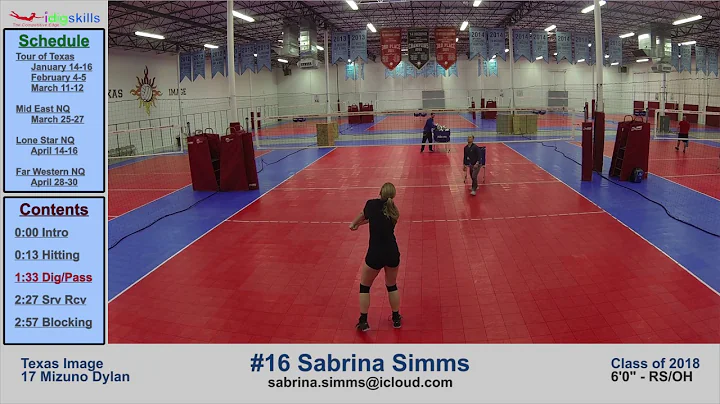 Sabrina Simms - Class of 2018 - RS/OH - Volleyball...