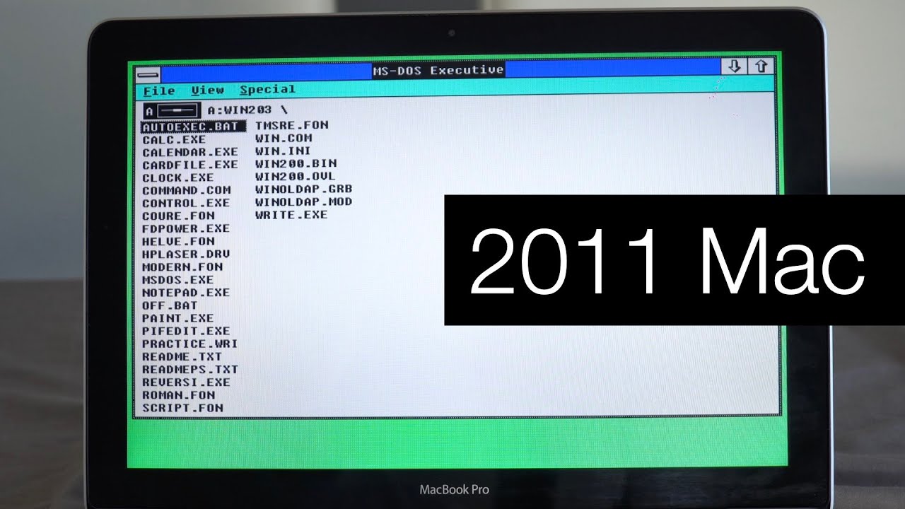 Windows 2.03 natively on 2011 Mac! - YouTube