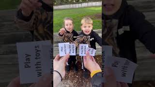 Card challenge with 5 year old twins! Wait for it 😂😂😂